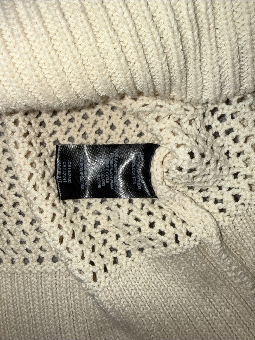 Evereve Open-Knit Crewneck Sweater in Cream - Picture 7 of 16